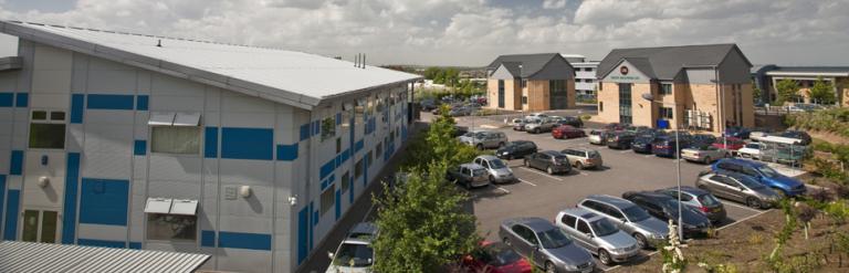 Aerial view of Newark Beacon business center
