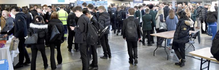 A busy recruitment expo